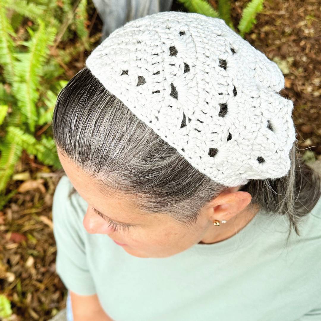 Torino Head Scarf Crochet Pattern by Crystal Marin