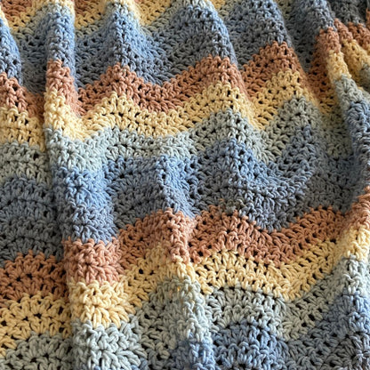 Easy Ripple Baby Blanket Crochet Pattern by Victoria Pietz
