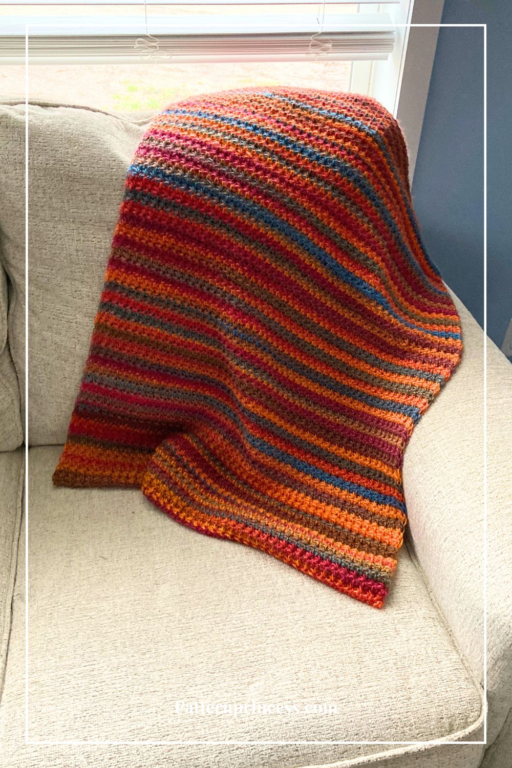 Modern Colorful Baby Blanket Crochet Pattern PDF by Victoria Pietz