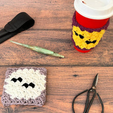 Load image into Gallery viewer, Halloween Moon Cup Cozy Crochet Pattern PDF by Crystal Marin
