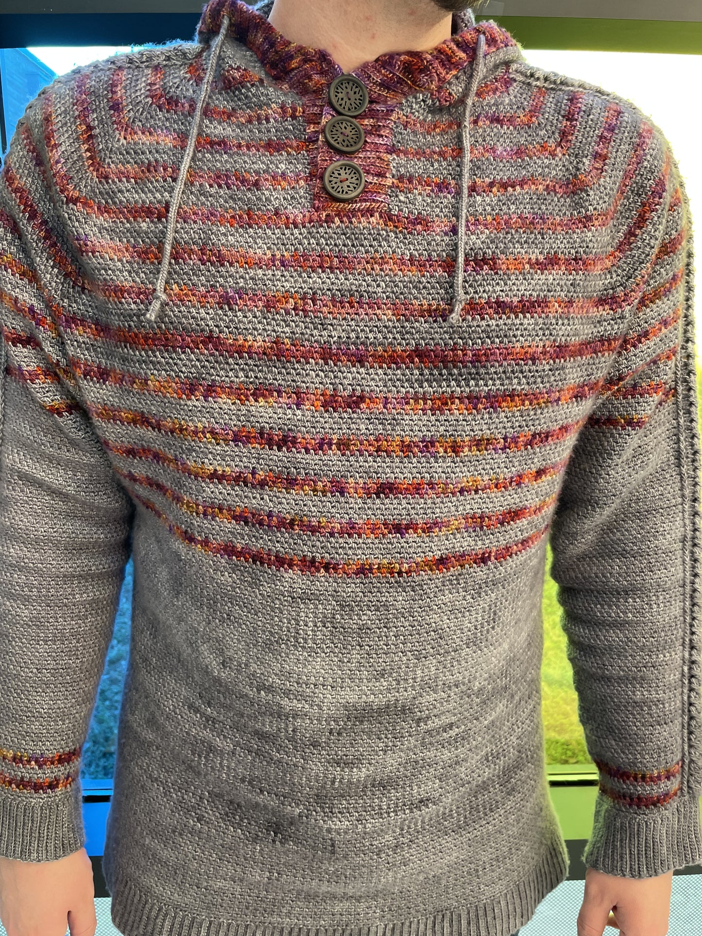 Autumn Storm Hoodie Crochet Pattern by Kelly Baum-Sehon