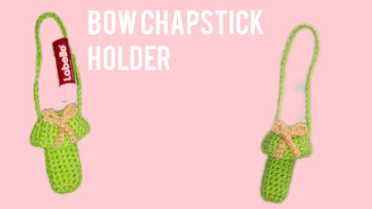 Crochet Bow Chapstick Holder Crochet Pattern by Helencraftcrochet