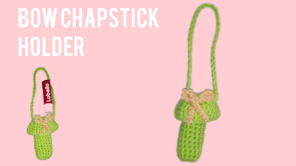 Crochet Bow Chapstick Holder Crochet Pattern by Helencraftcrochet