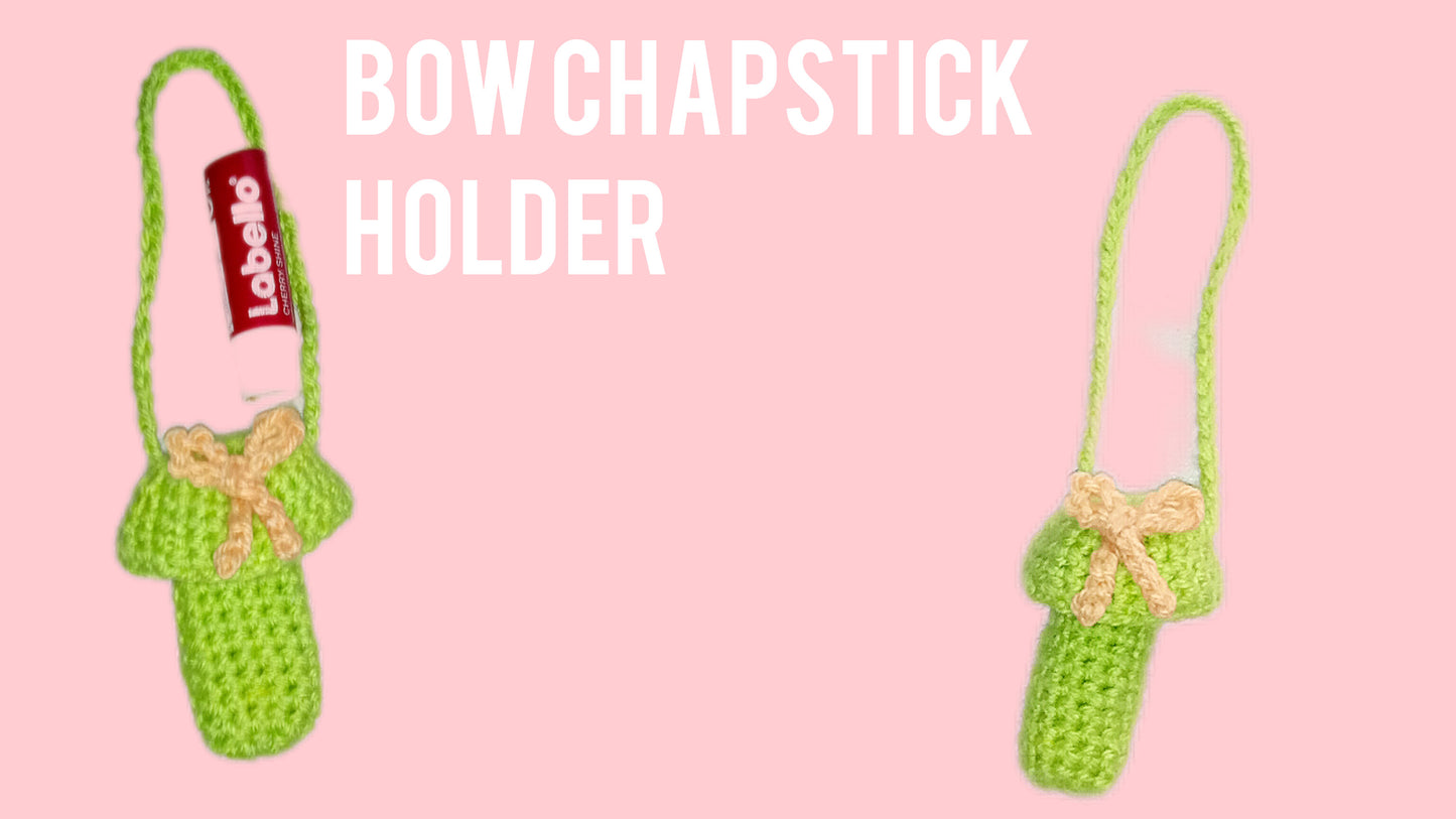 Crochet Bow Chapstick Holder Crochet Pattern by Helencraftcrochet