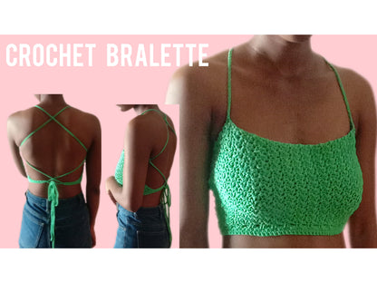 Bralette Crochet Top Pattern by Helencraftcrochet