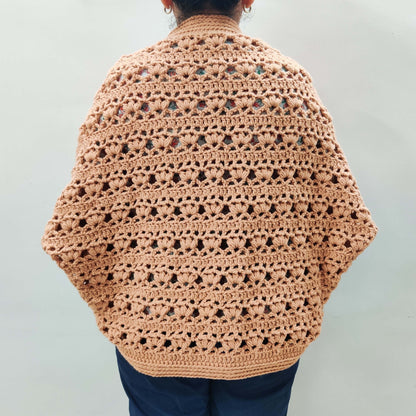Pumpkin Pie Cocoon Shrug Crochet Pattern by Lets All Crochet