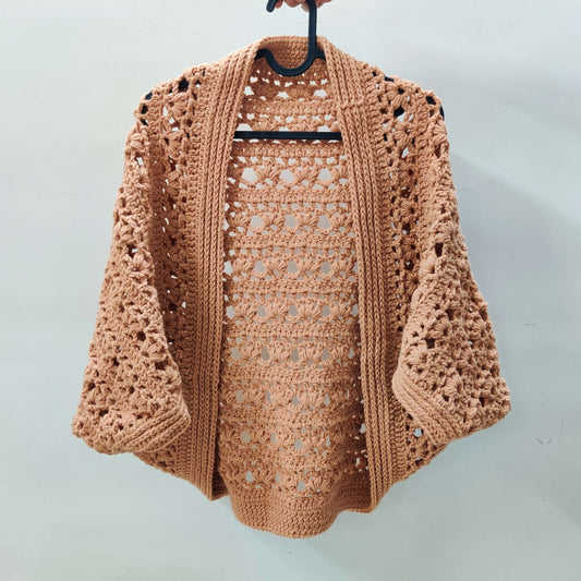 Pumpkin Pie Cocoon Shrug Crochet Pattern by Lets All Crochet