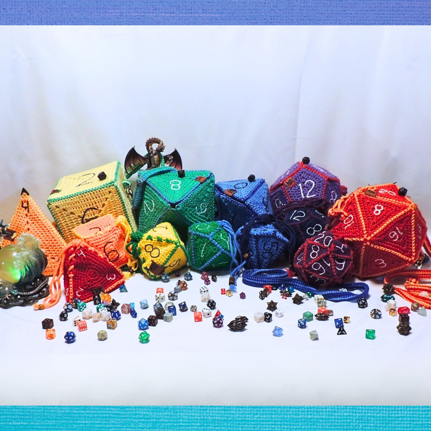 Bag of Holding: RPG Dice-Shaped Bags Crochet Pattern Set By Jessie At Home