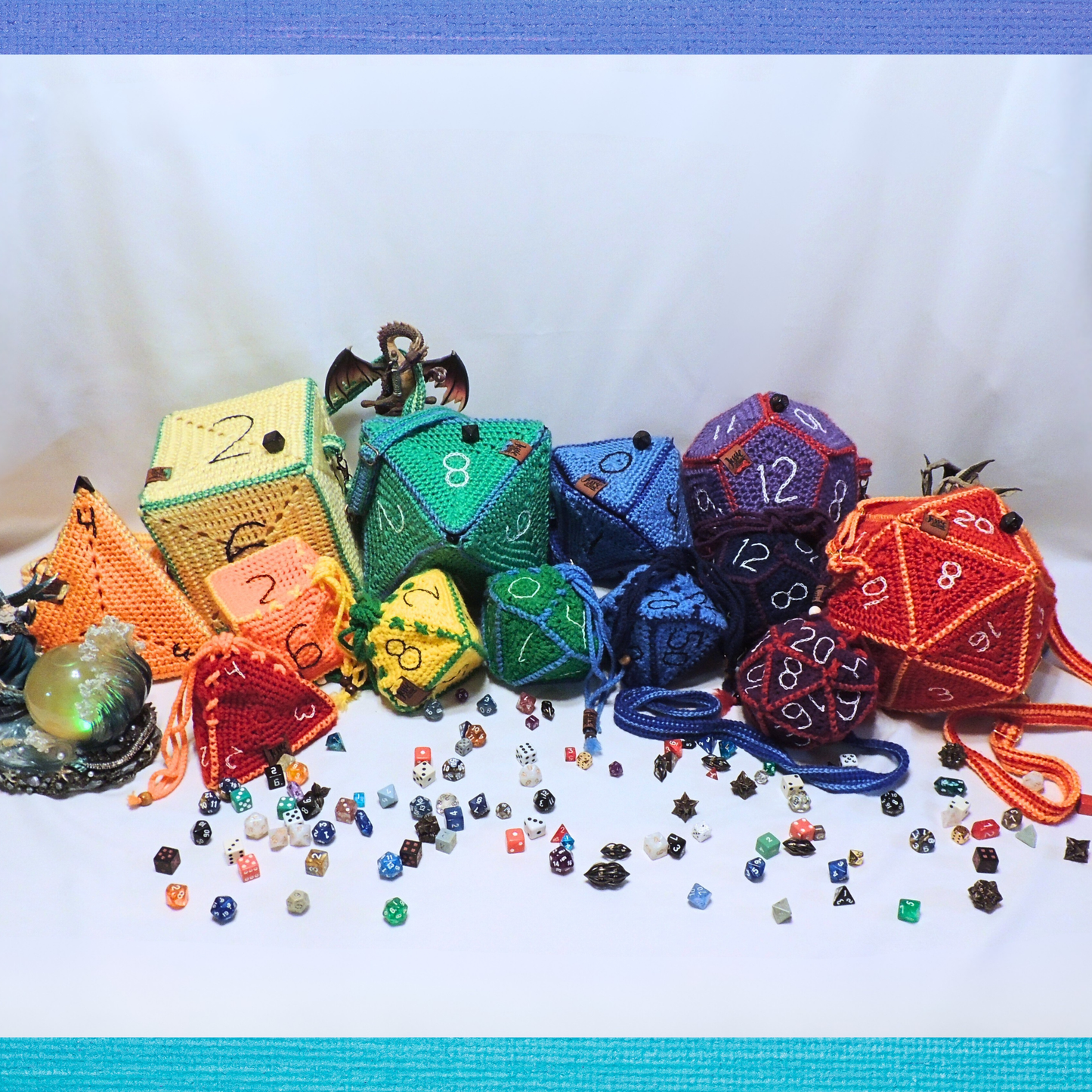 Bag of Holding: RPG Dice-Shaped Bags Crochet Pattern Set By Jessie At Home