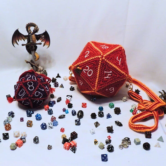 RPG D20 Dice Bag or Shoulder Bag Crochet Pattern By Jessie At Home