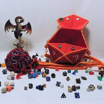 RPG D20 Dice Bag or Shoulder Bag Crochet Pattern By Jessie At Home