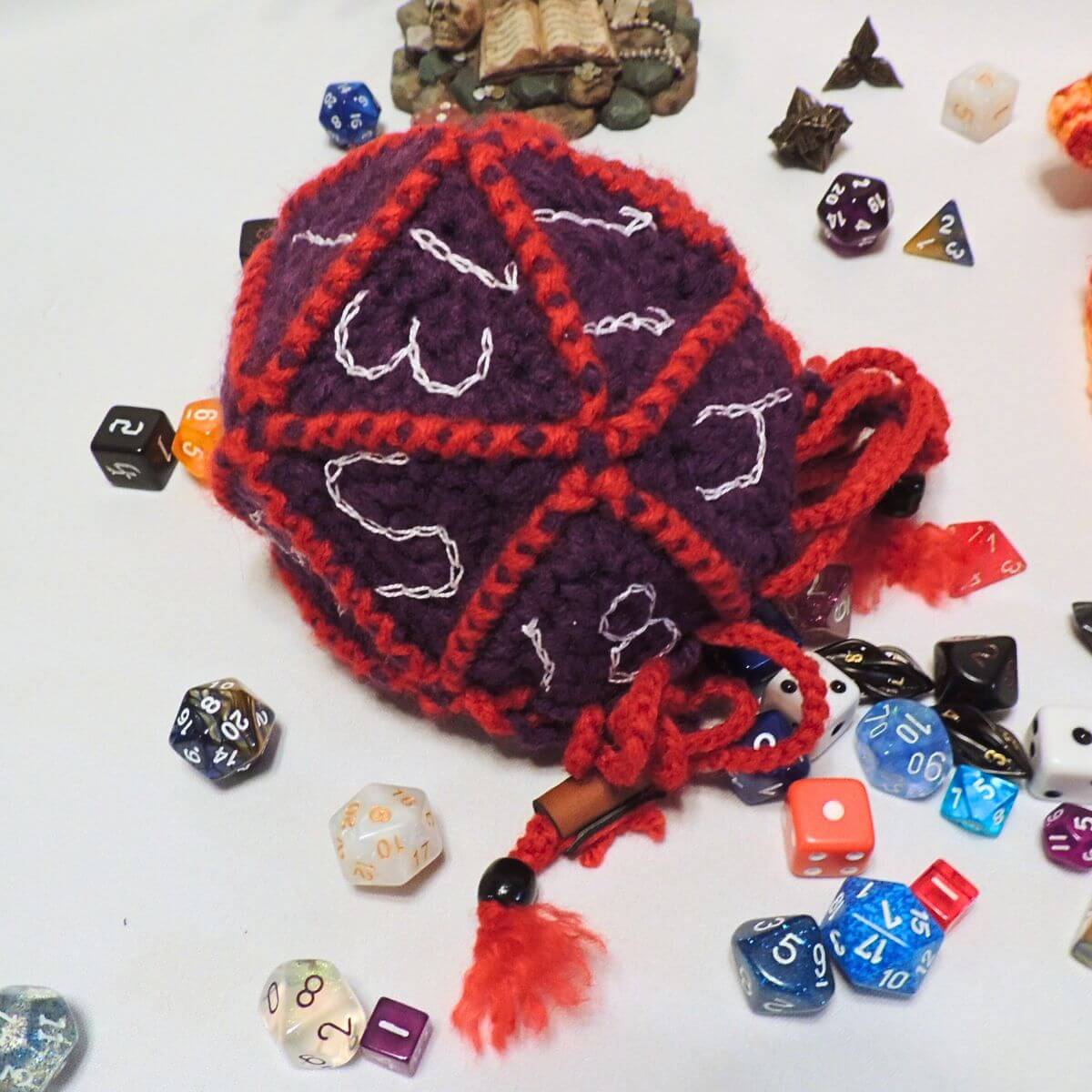 RPG D20 Dice Bag or Shoulder Bag Crochet Pattern By Jessie At Home