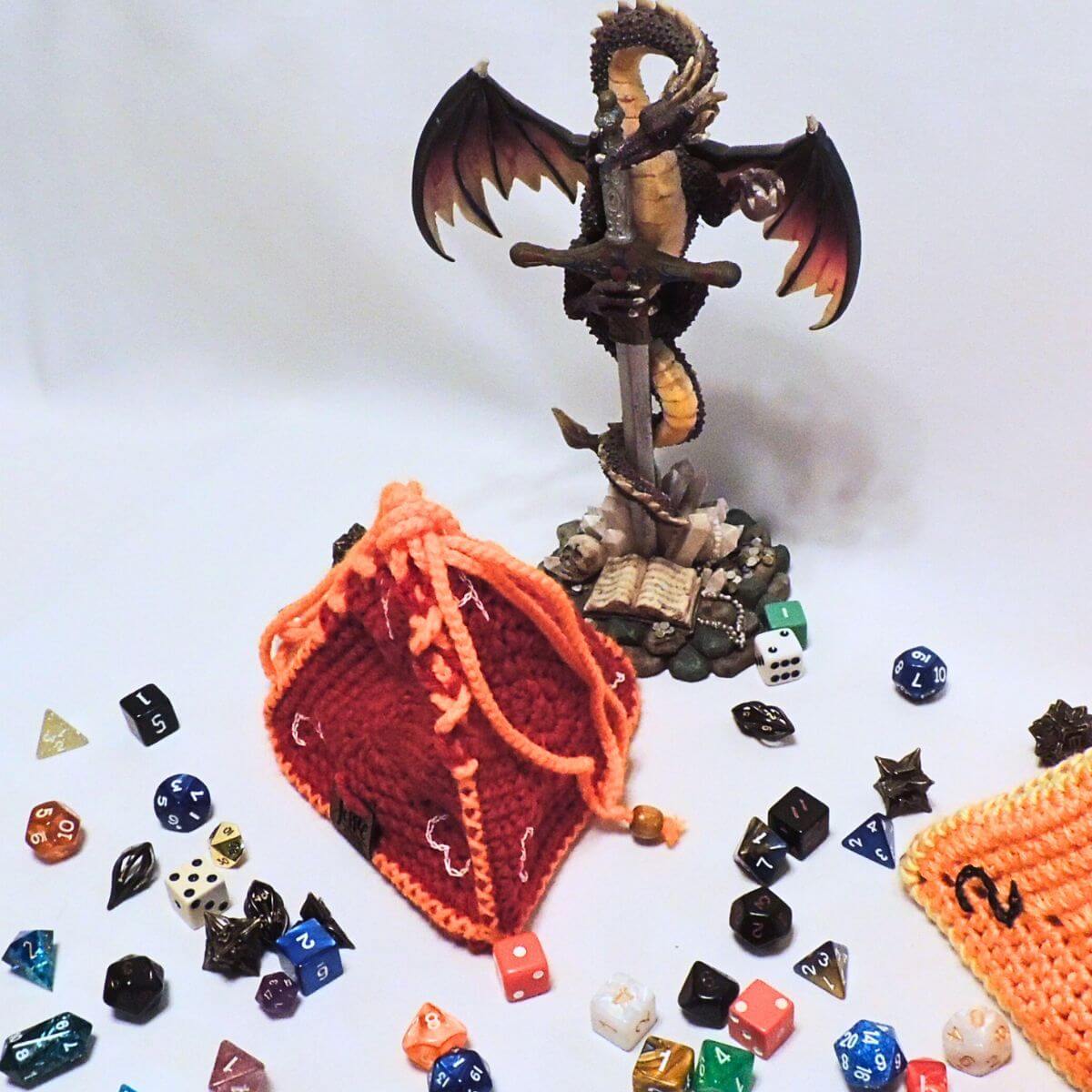 RPG D4 Dice Bag or Shoulder Bag Crochet Pattern By Jessie At Home