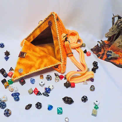 RPG D4 Dice Bag or Shoulder Bag Crochet Pattern By Jessie At Home