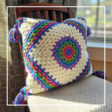 Load image into Gallery viewer, Rain-boho Pillow Crochet Pattern PDF by Erin Toews
