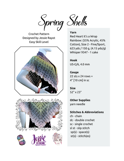 Spring Shells Crochet Pattern by Jessie At Home