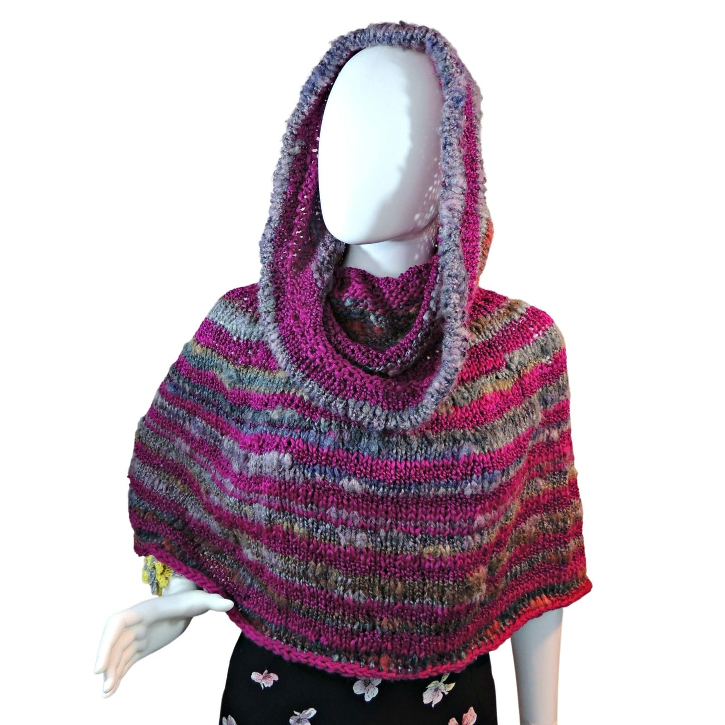 Magical Hooded Poncho Knit Pattern by Jessie At Home