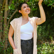 Load image into Gallery viewer, Summer Blush Lace Cardigan Crochet Pattern PDF by Brittany Sledge

