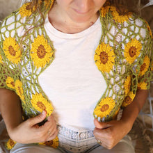Load image into Gallery viewer, Zinnia Flower Shawl Crochet Pattern PDF by Mary Ann Gebhardt

