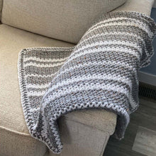 Load image into Gallery viewer, Cozy Man Cave Throw Crochet V-Stitch Blanket Crochet PDF Pattern by Pattern Princess

