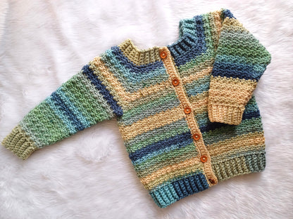 Oliver Cardi Pullover Child Crochet Pattern by Rashami Sarode