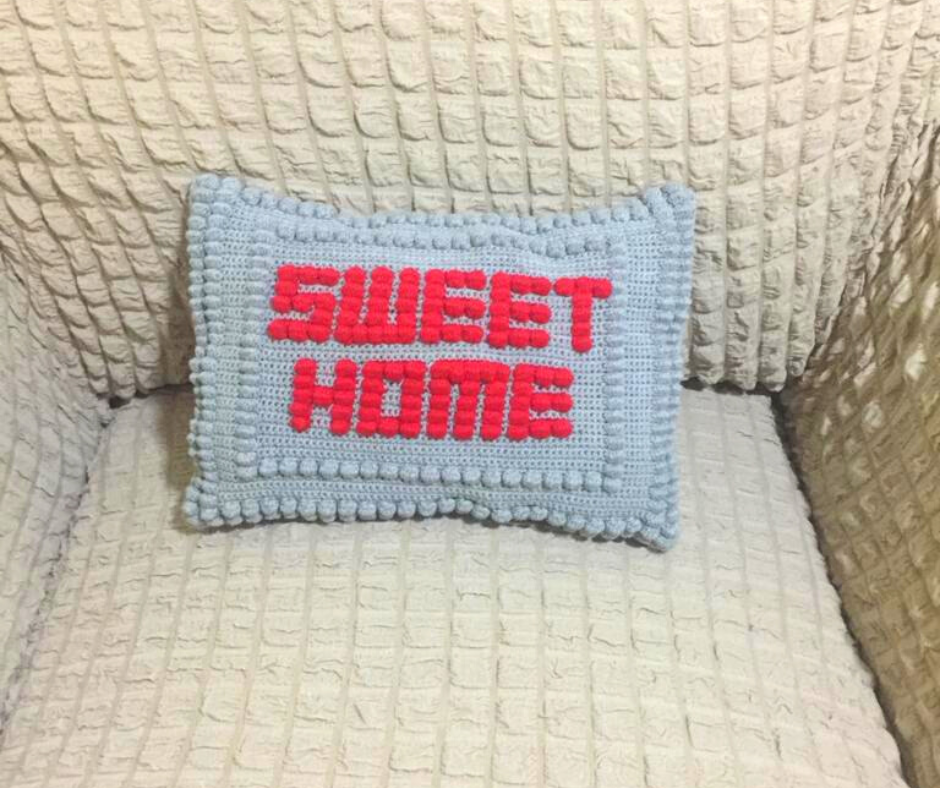 Sweet Home Pillow Crochet Pattern PDF by Kedija Idris