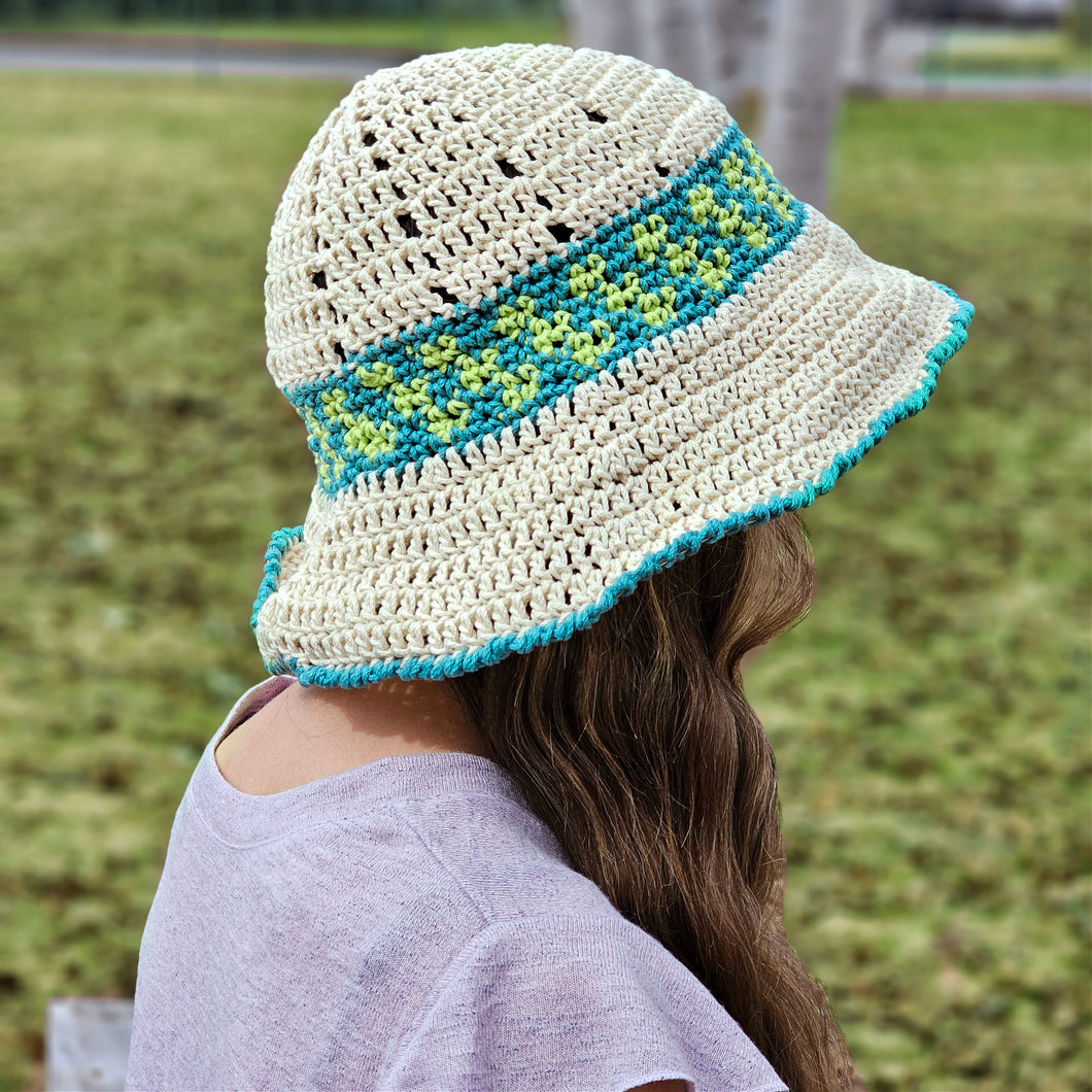 Greenhouse Sun Hat Crochet Pattern PDF by Regev Joeken