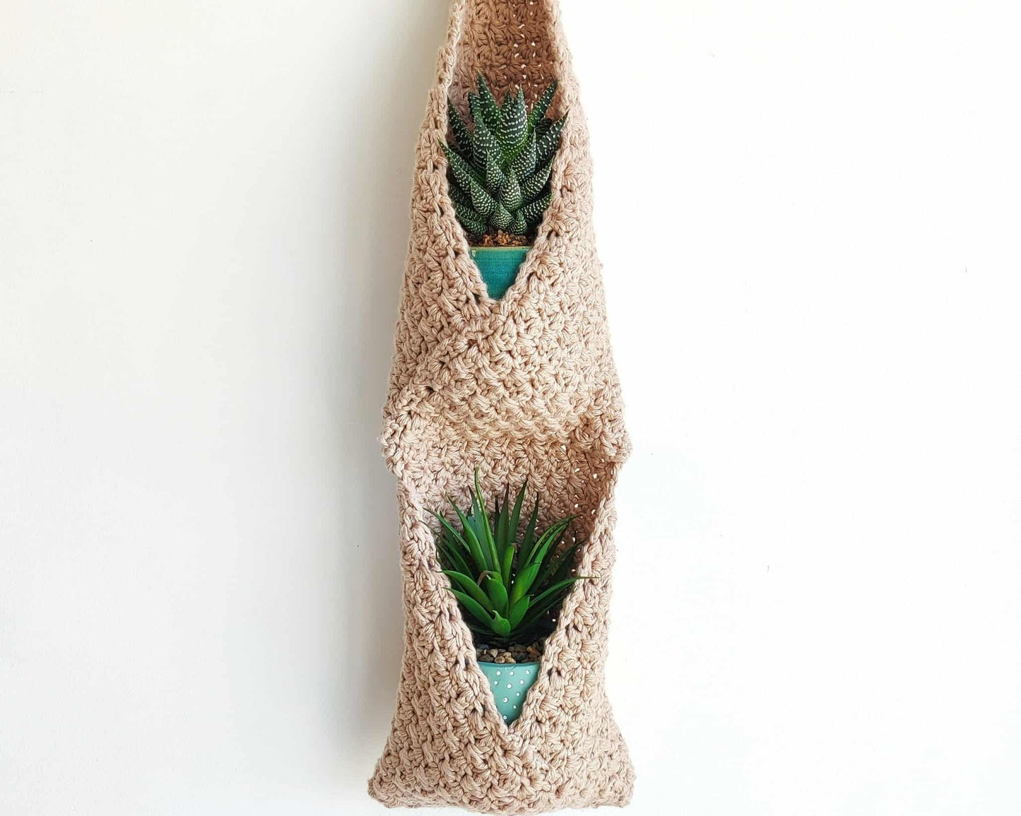 Suzette Double Hanging Basket Crochet Pattern by Agat Rottman