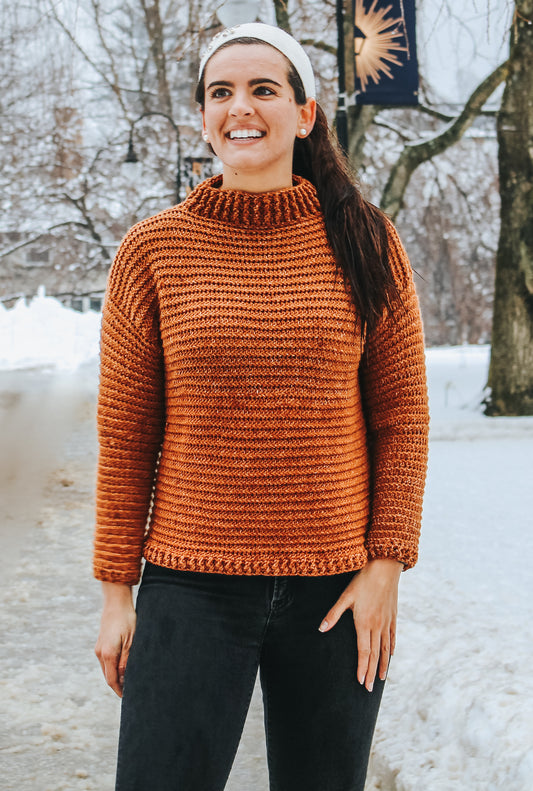 Snow Day Sweater Crochet PDF Pattern by Jessica Brandt Herr