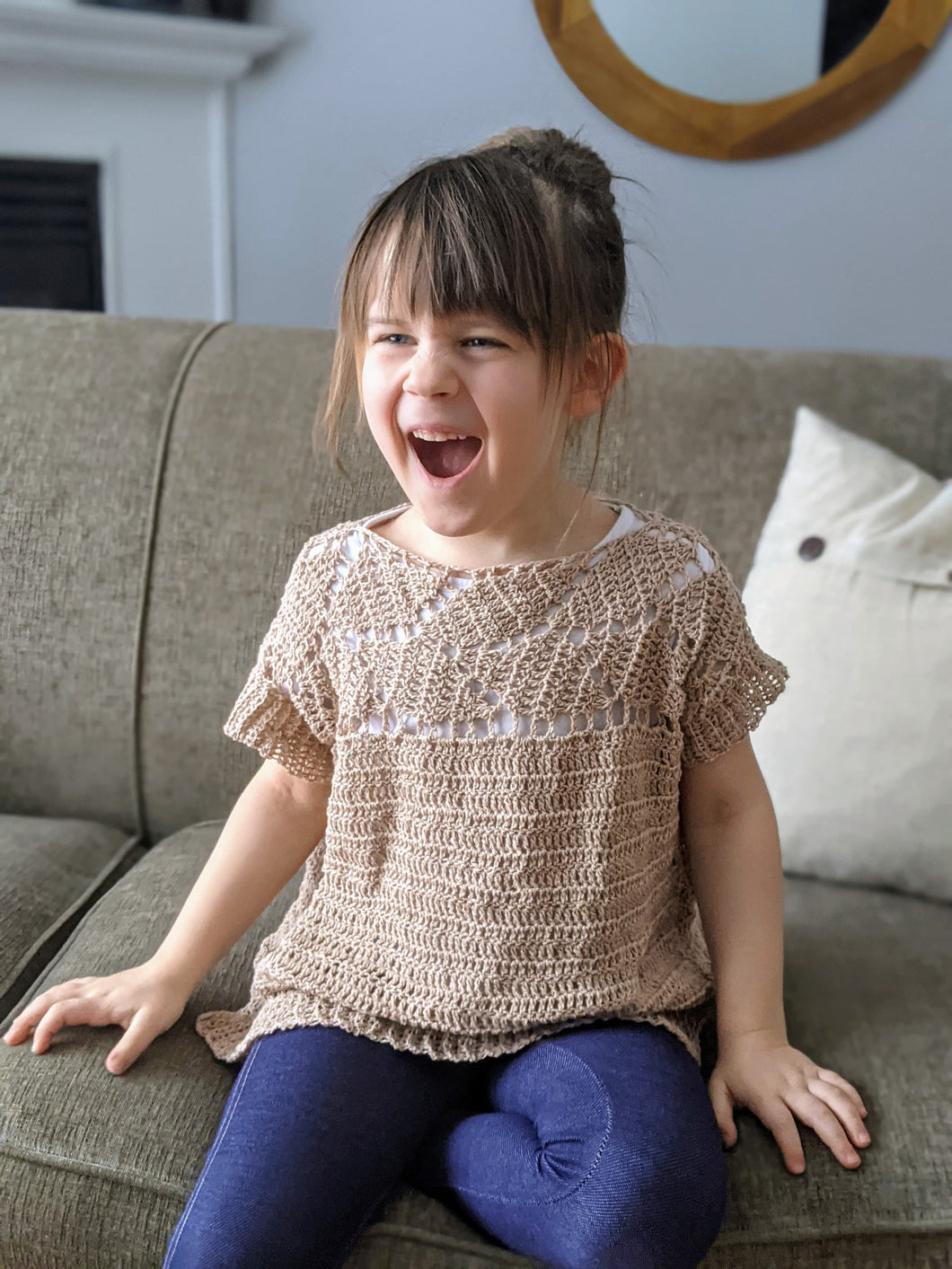 Riviera Tee Child Sizes PDF Crochet Pattern by Pam Stark