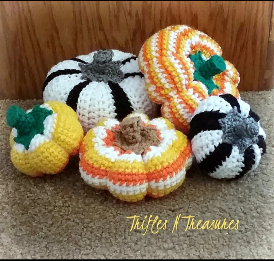 Candy Corn Pumpkins Crochet PDF Pattern by Tera Kulling