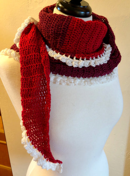 Mrs. Claus Shawl  Easy Crochet Pattern by Victoria Pietz