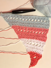 Load image into Gallery viewer, Sweet Shoppe Easy Crochet Asymmetrical Shawl PDF Crochet Pattern by Victoria Pietz
