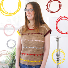 Load image into Gallery viewer, Lean Into Bobbles Tee PDF Crochet Pattern by Mary Beth Cryan

