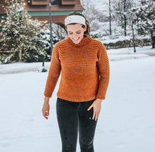 Load image into Gallery viewer, Snow Day Sweater Crochet PDF Pattern by Jessica Brandt Herr
