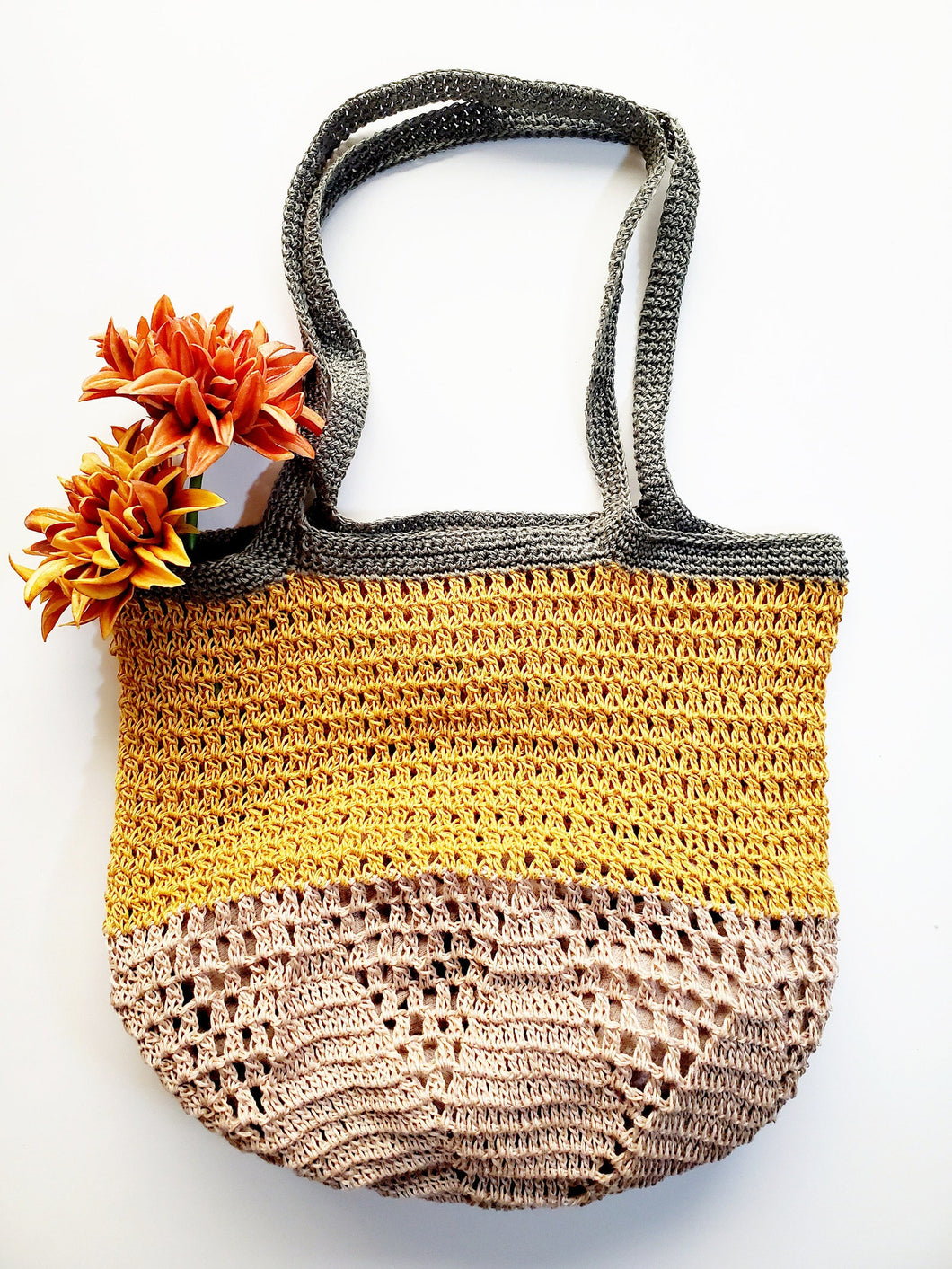 Acorn Market Bag Crochet PDF Pattern by Raine Eimre