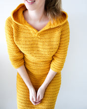 Load image into Gallery viewer, Autumn Bee Dress Crochet PDF Pattern by Emilia Johansson
