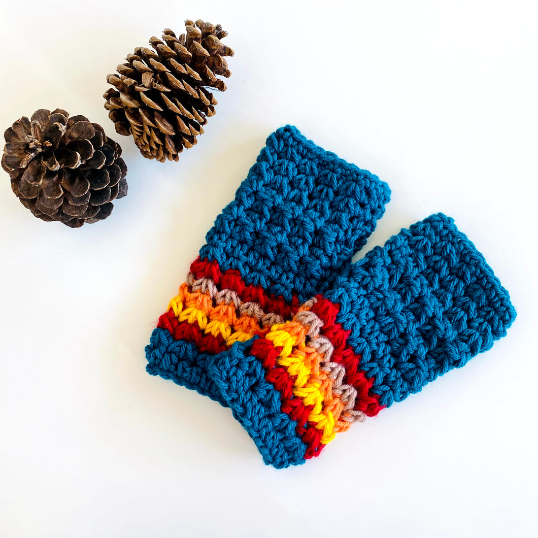 Autumn Lake Fingerless Gloves Crochet PDF Pattern by Valerie Rodrigues