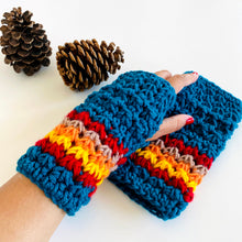 Load image into Gallery viewer, Autumn Lake Fingerless Gloves Crochet PDF Pattern by Valerie Rodrigues
