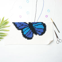 Load image into Gallery viewer, Blue Wings Wall Hanging PDF Crochet Pattern by Esraa Riyad
