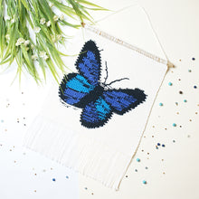 Load image into Gallery viewer, Blue Wings Wall Hanging PDF Crochet Pattern by Esraa Riyad
