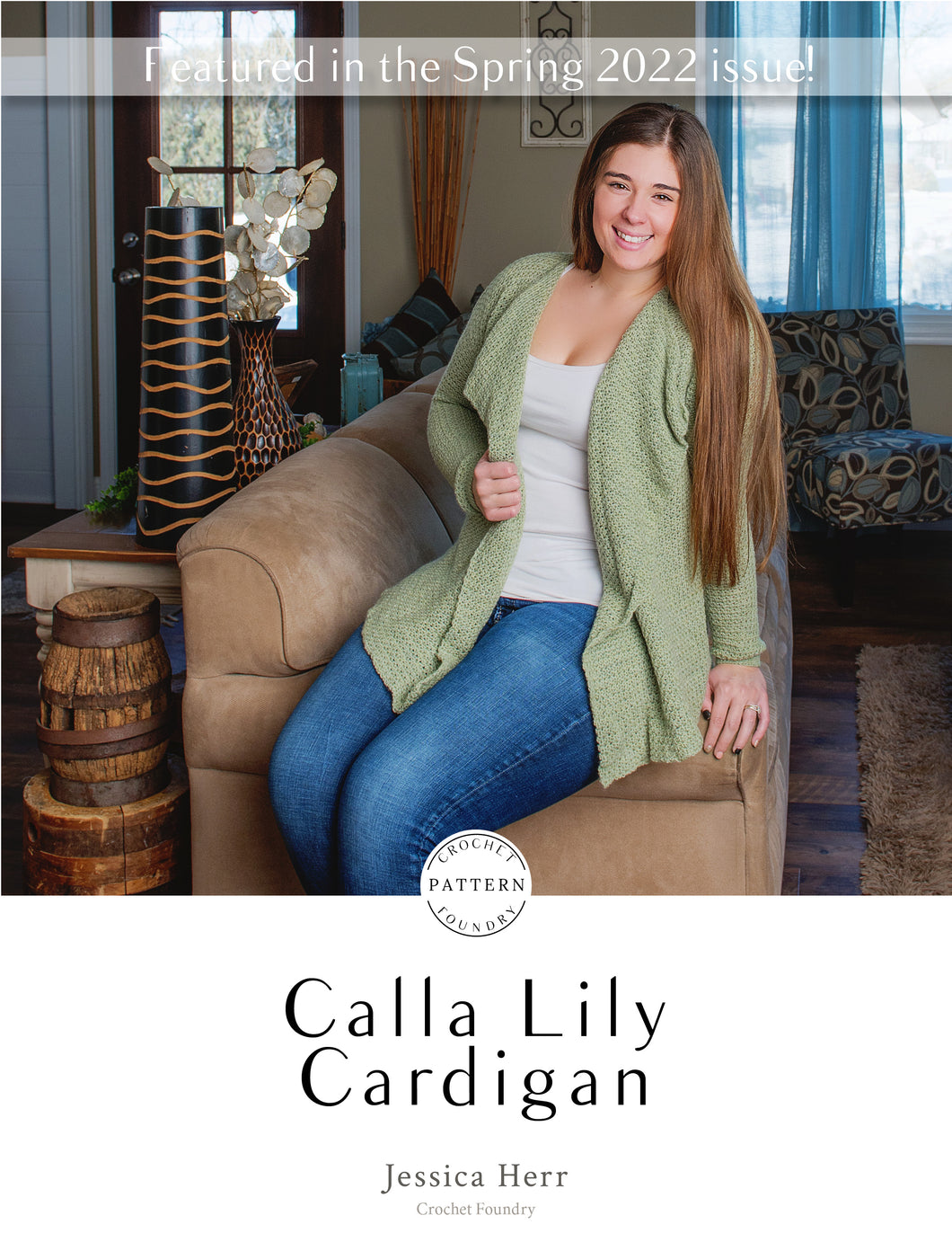 Calla Lily Cardigan PDF Crochet Pattern by Jessica Herr
