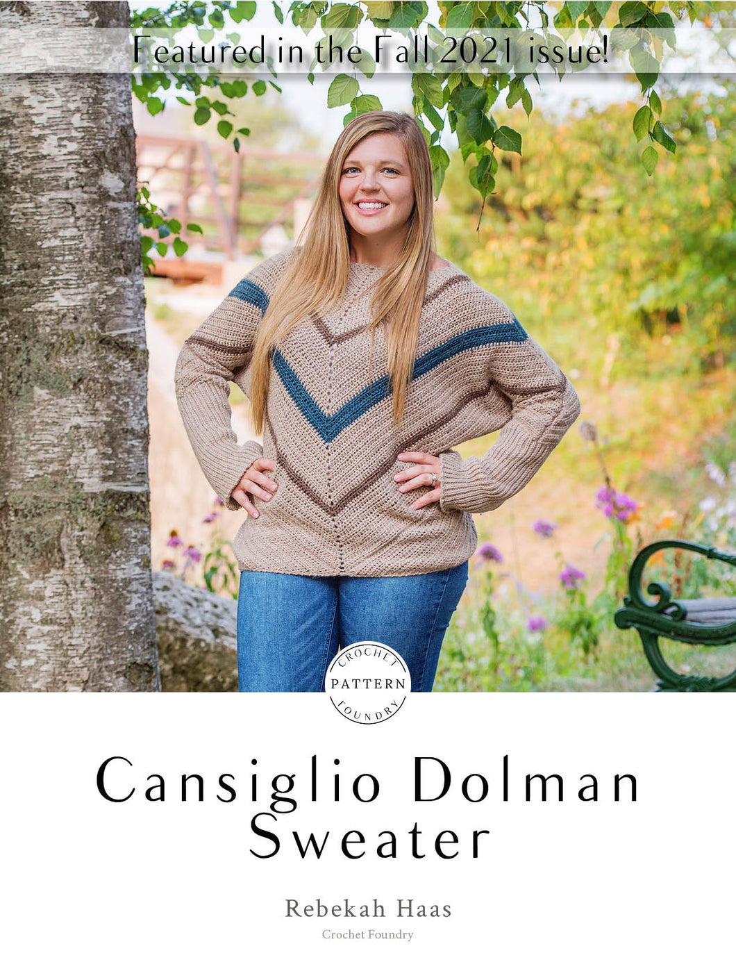 Cansiglio Dolman Sweater Crochet PDF Pattern by Rebekah Haas