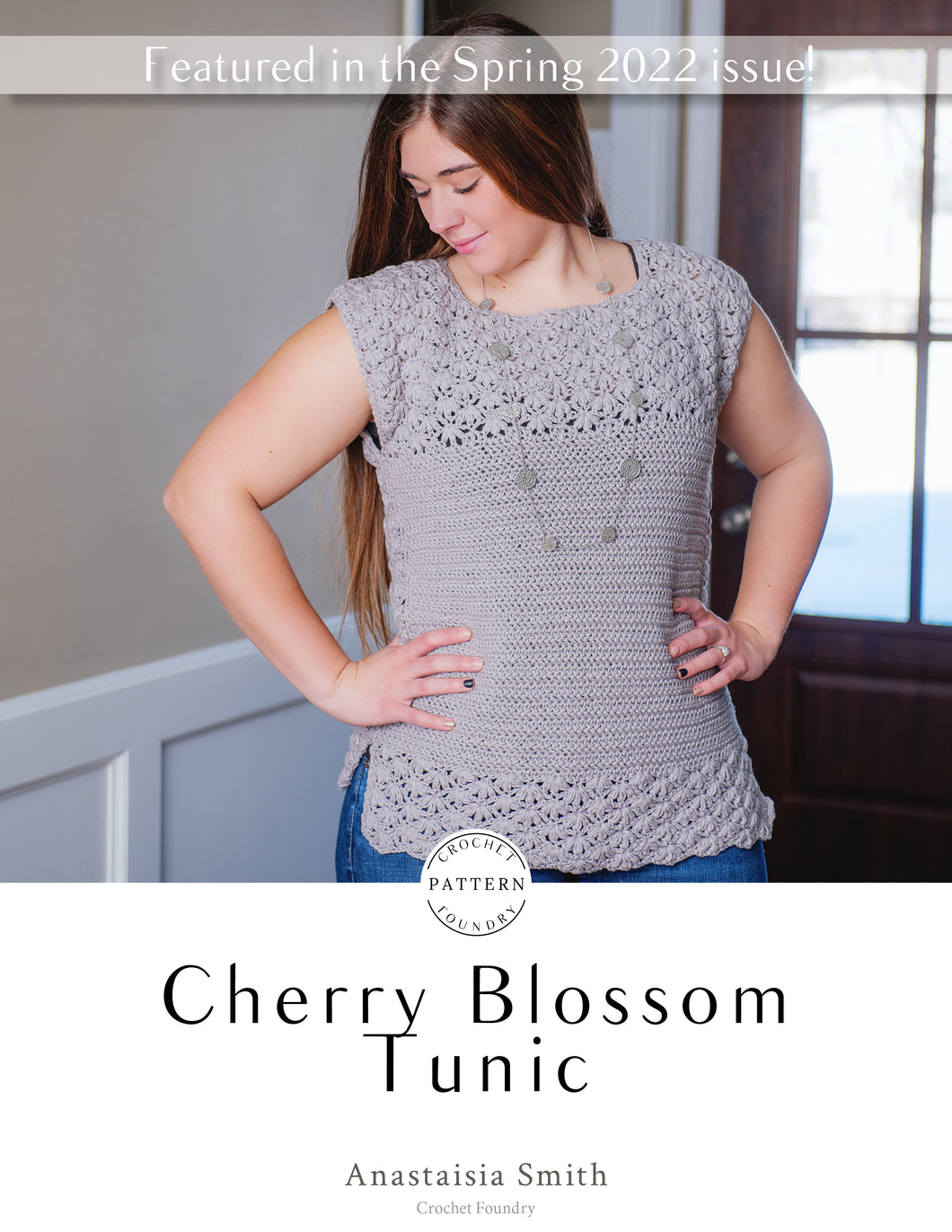 Cherry Blossom Tunic PDF Crochet Pattern by Anastasia Smith