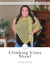 Load image into Gallery viewer, Climbing Vines Shawl PDF Crochet Pattern by Amanda Corvello

