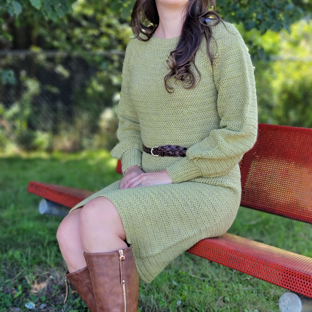 Delaney Sweater Dress PDF Crochet Pattern by Michelle Ferguson