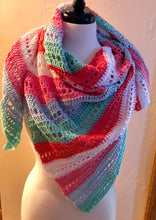 Load image into Gallery viewer, Sweet Shoppe Easy Crochet Asymmetrical Shawl PDF Crochet Pattern by Victoria Pietz
