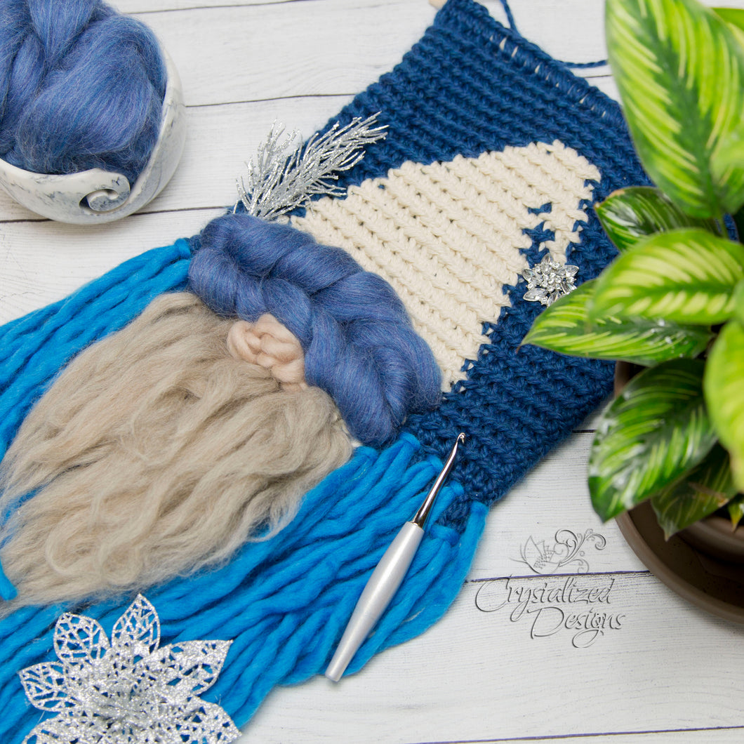 Gnome Wall Hanging Crochet PDF Pattern by Crystal Bucholz