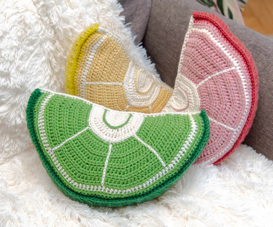 Citrus Wedge Pillow PDF Crochet Pattern by Courtney Vonada