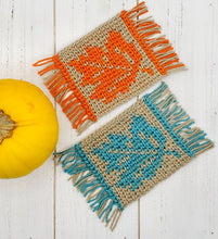 Load image into Gallery viewer, Maple Leaf Coaster Crochet PDF Pattern by Raine Eimre
